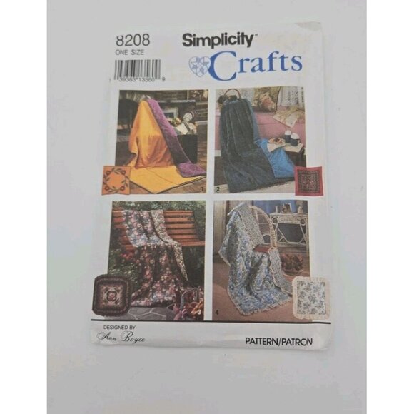 Simplicity Crafts Pattern 8208 Pillow In A Quilt Pocket by Ann Boyce 11 Pieces - Picture 1 of 9